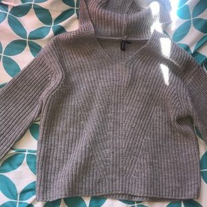 Sweater cropped hoodie